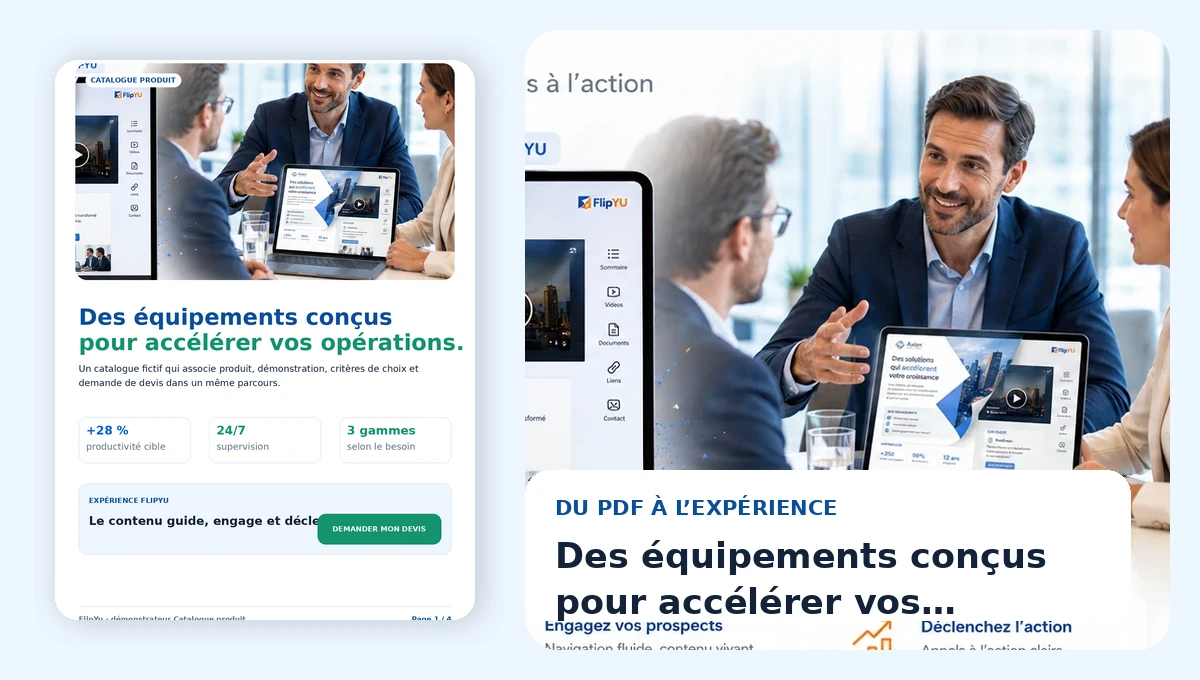 Catalogue produit : exemple d’expérience FlipYu en situation