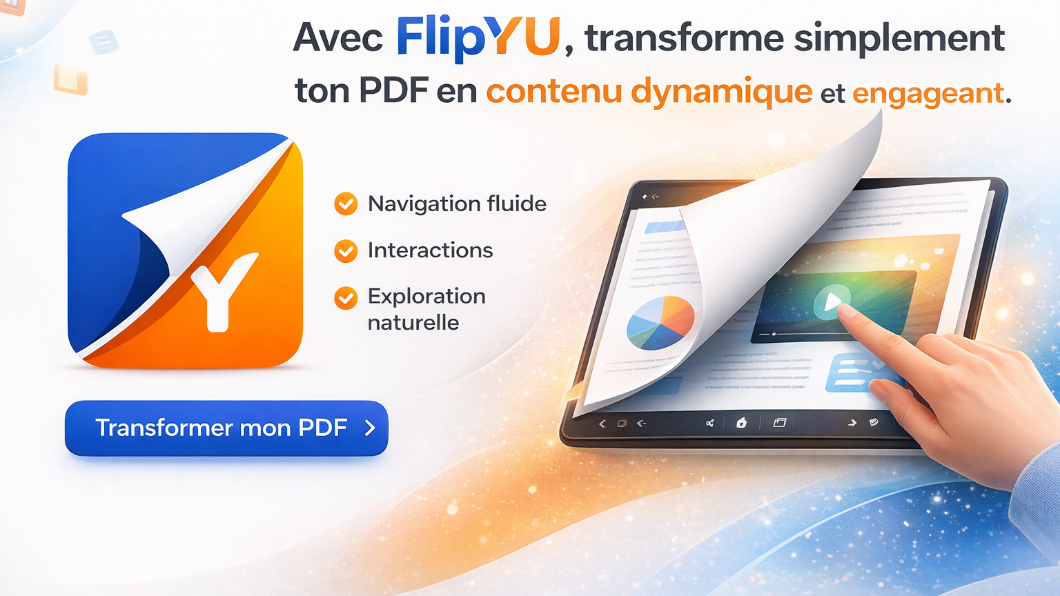 FlipYu transforme un PDF en contenu dynamique