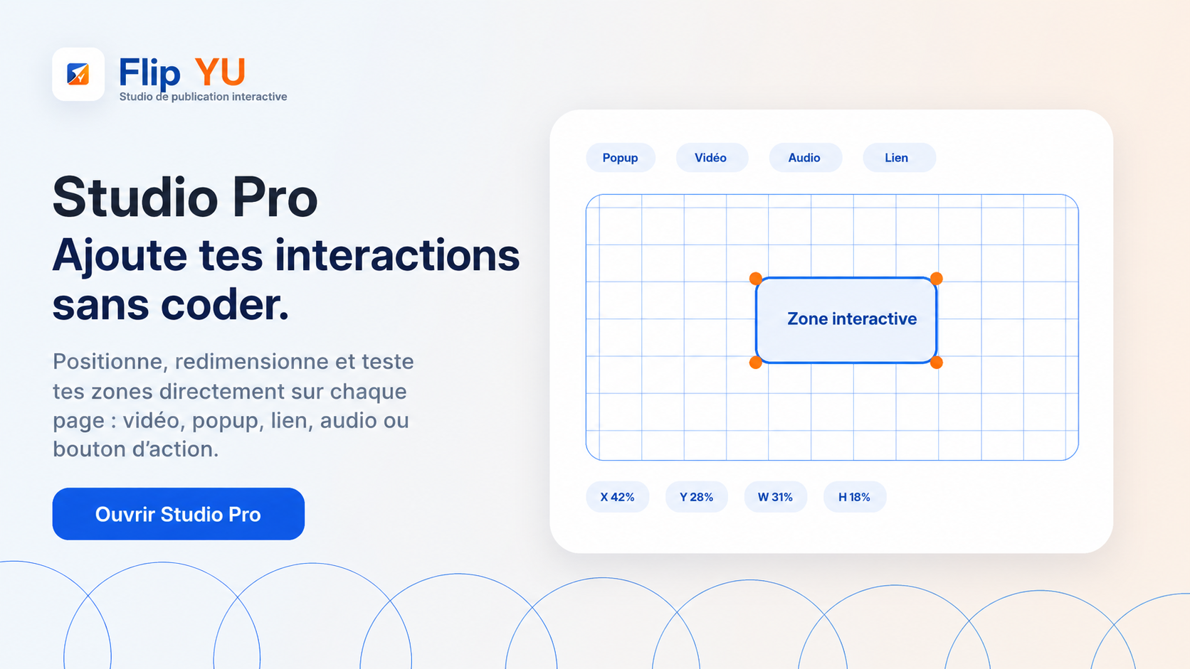 Studio Pro FlipYu avec zone interactive